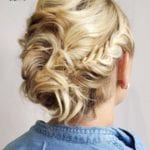 Side Braid Updo Short Hairstyle