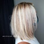 Champagne pink icy blonde color