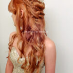 Long hair Boho wedding hairstyle