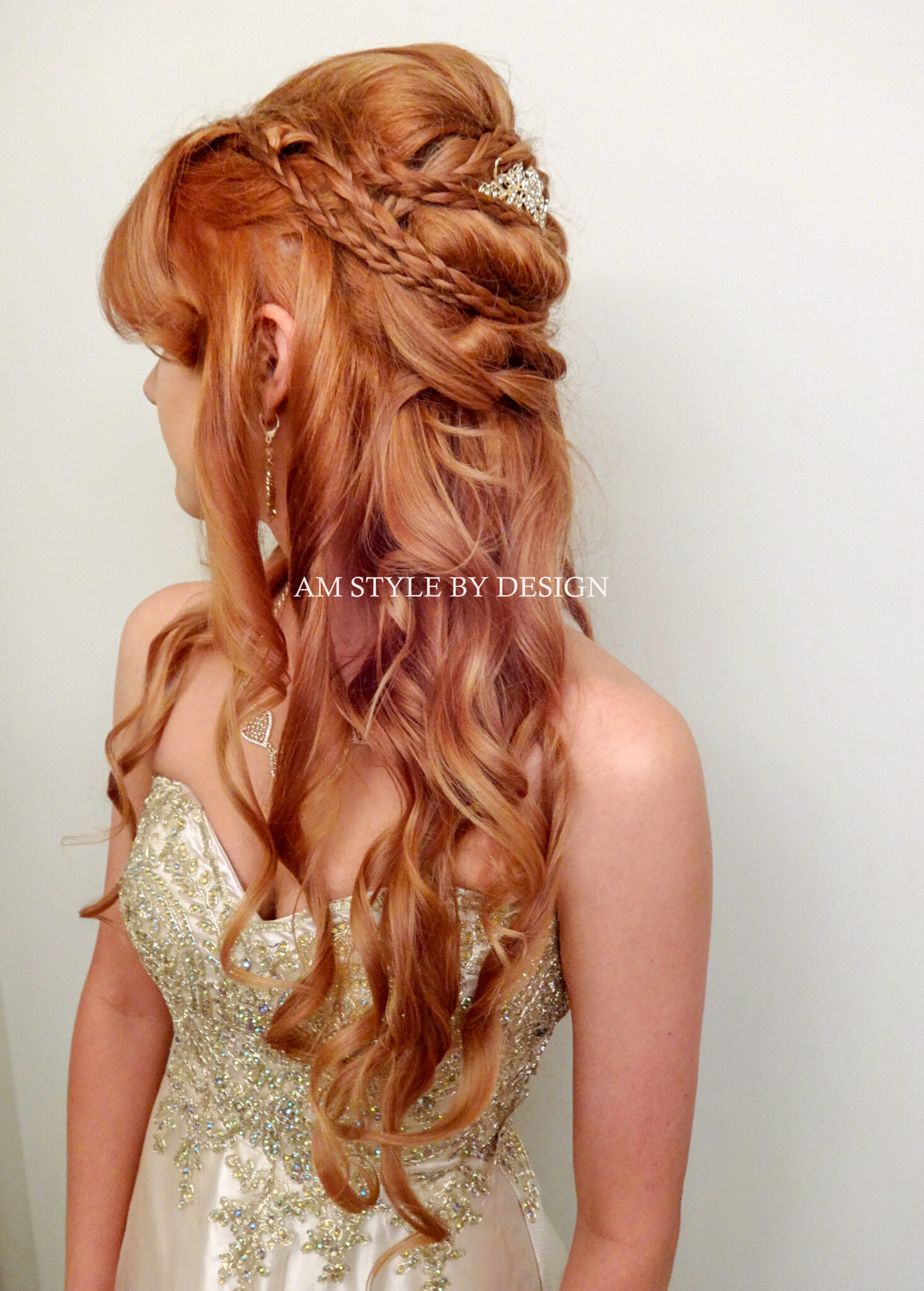 Long hair Boho wedding hairstyle