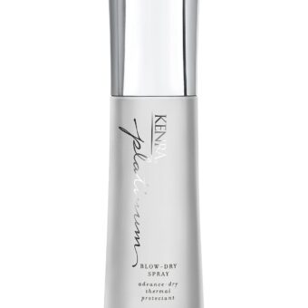 A sleek bottle of facial mist with a silver cap.