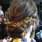 Bridesmaid Braided Low Bun Updo Hairstyle