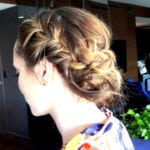Low Bun Side Braid Hairstyle for Bridesmaid