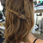 Half up Fishtail Braid with Curls