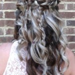 Bridesmaid Half Up Braid Style with Curls