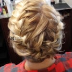 Short Hair French Braids Updo