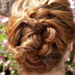 Braided updo hairstyle