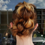 Pull through braid hairstyle