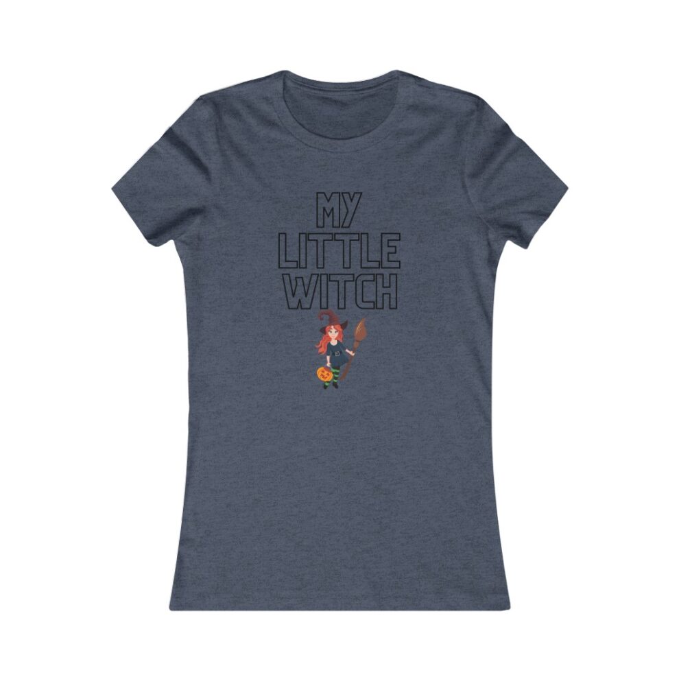 A women 's t-shirt with an image of a person holding something.