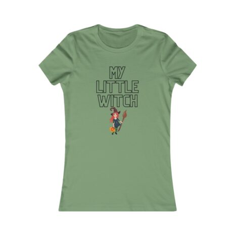 A women 's t-shirt with an image of a person holding something.
