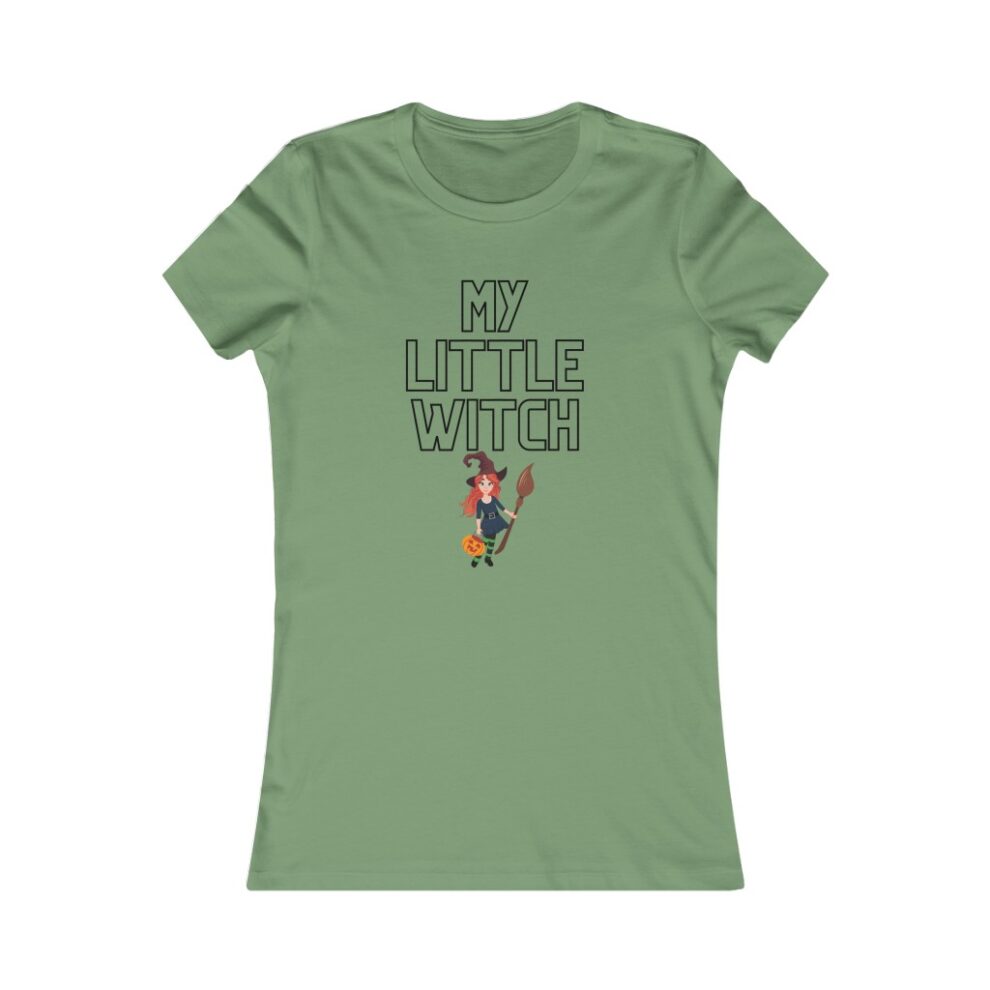 A women 's t-shirt with an image of a person holding something.