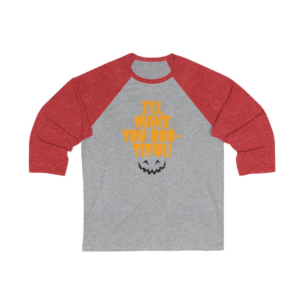 Halloween Baseball Tee Red & Gray
