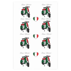 Italian Vespa Christmas Wrapping Paper