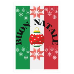 Italian Flag Christmas Wrapping Paper