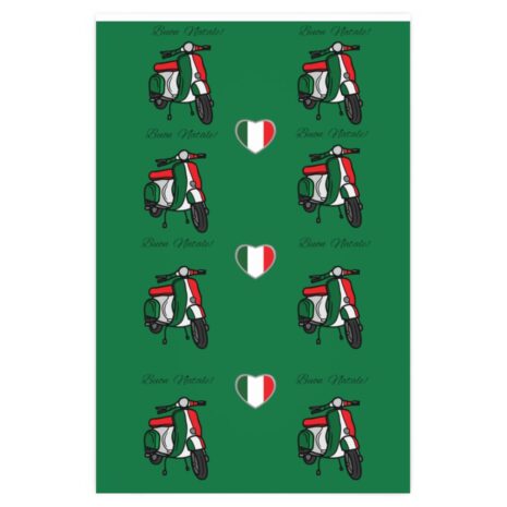 Italian Vespa Christmas Wrapping Paper