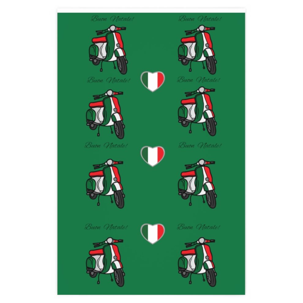 Italian Vespa Christmas Wrapping Paper