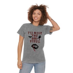 Woman's Halloween Women's T-Shirt Mineral Wash. Fall Shirt