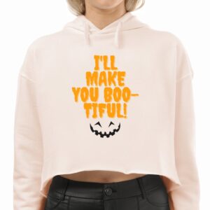 Halloween Hair Stylist Women's Crop Hoodie