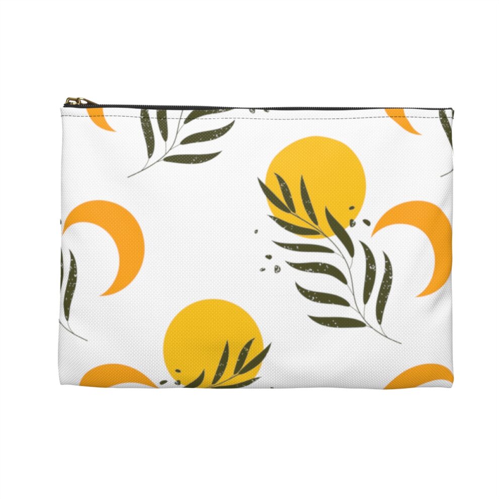 Yellow Sun and moon Accessory Makeup Pouch