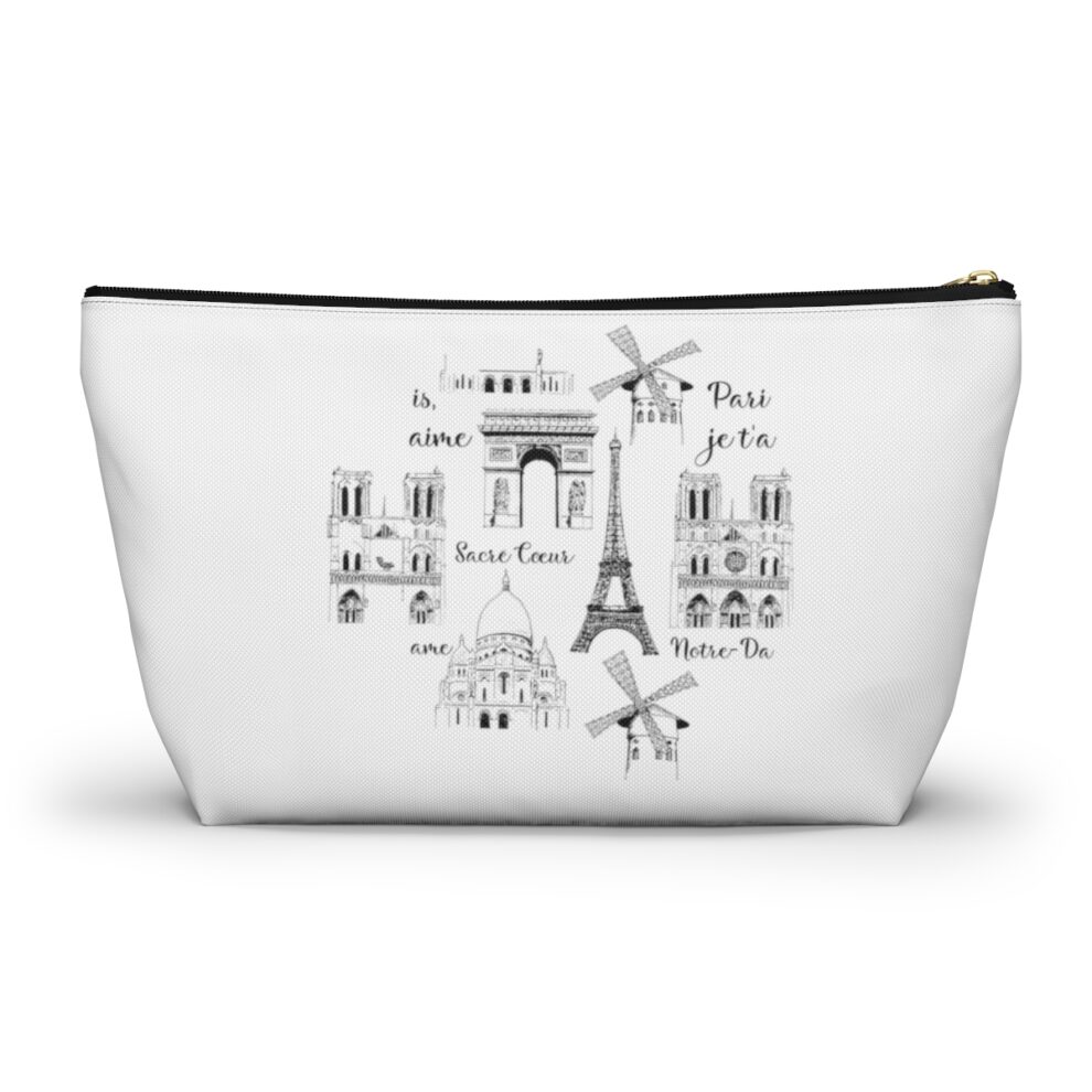 France Cosmetic Accessory Travel Pouch w T-bottom