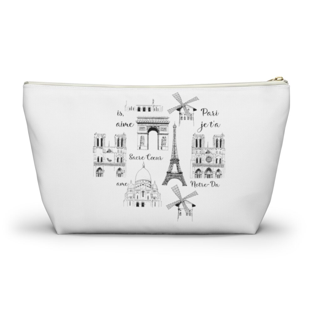 France Cosmetic Accessory Travel Pouch w T-bottom