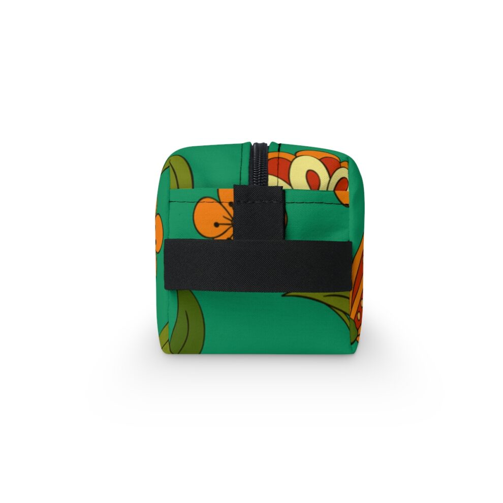 Orange Floral Green Boho Toiletry Bag