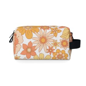 Retro Floral Cosmetic Toiletry Bag