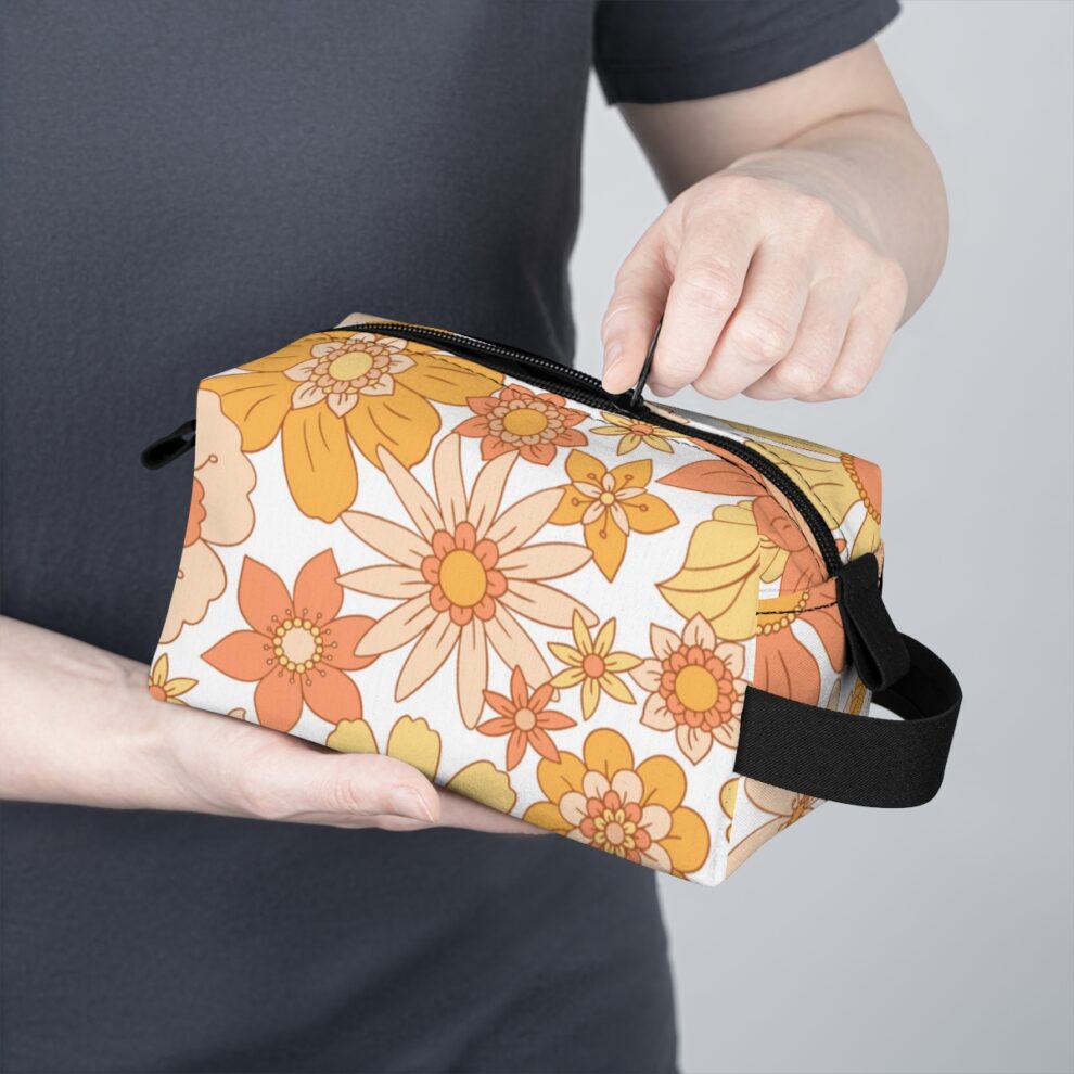 Retro Floral Cosmetic Toiletry Bag