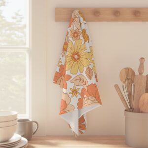 Retro Floral Kitchen Towel