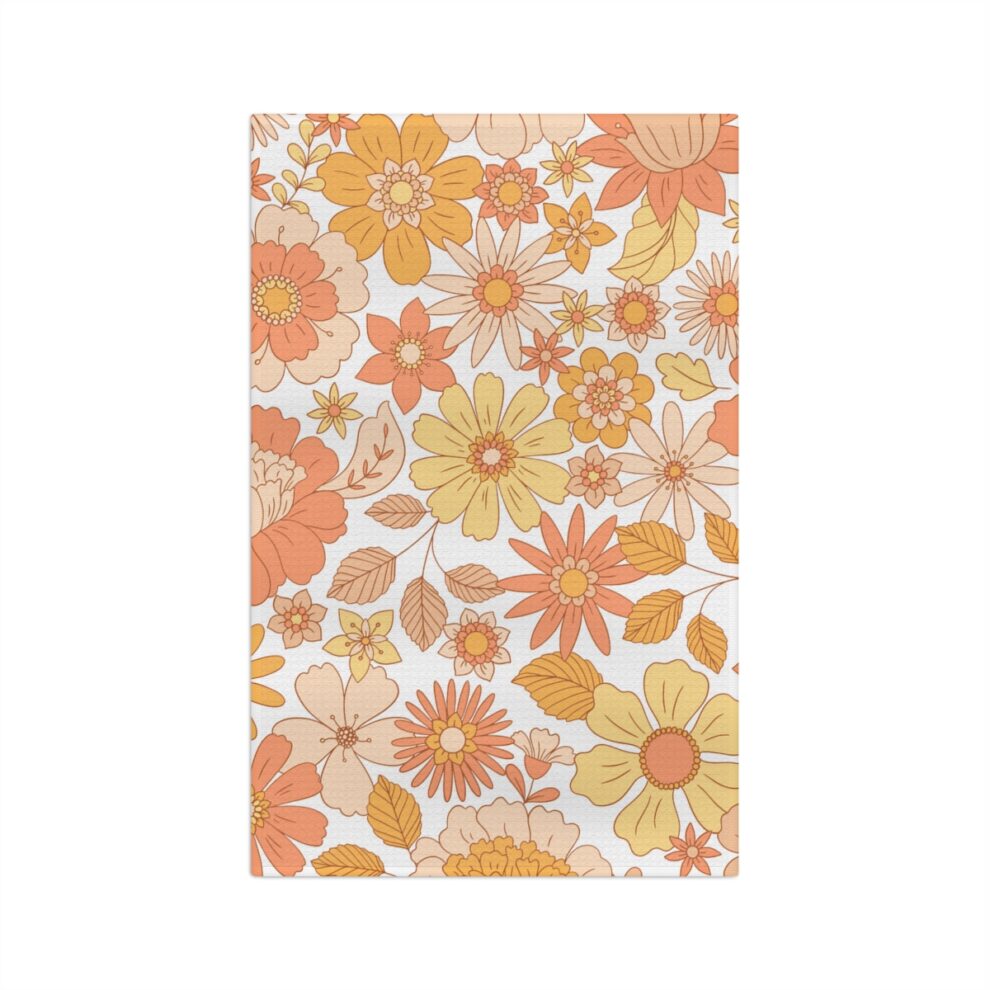 Retro Floral Kitchen Towel