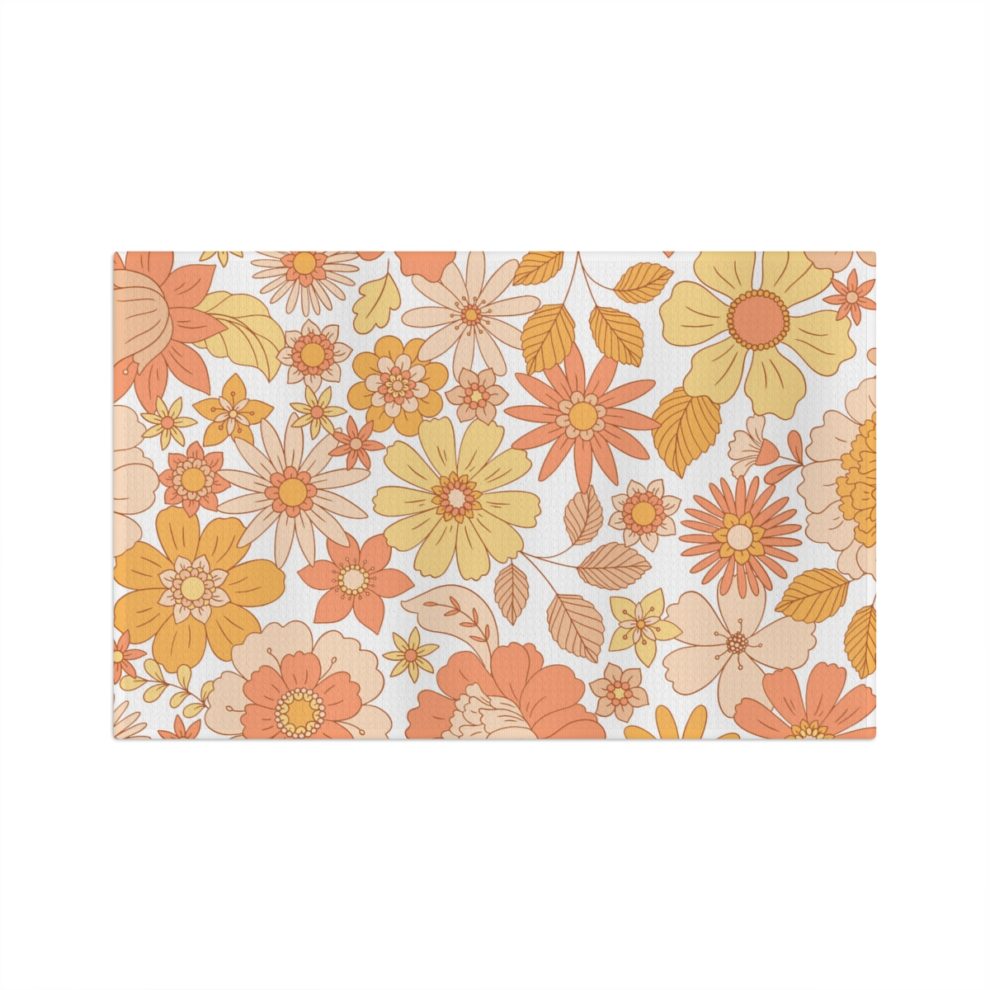 Retro Floral Kitchen Towel