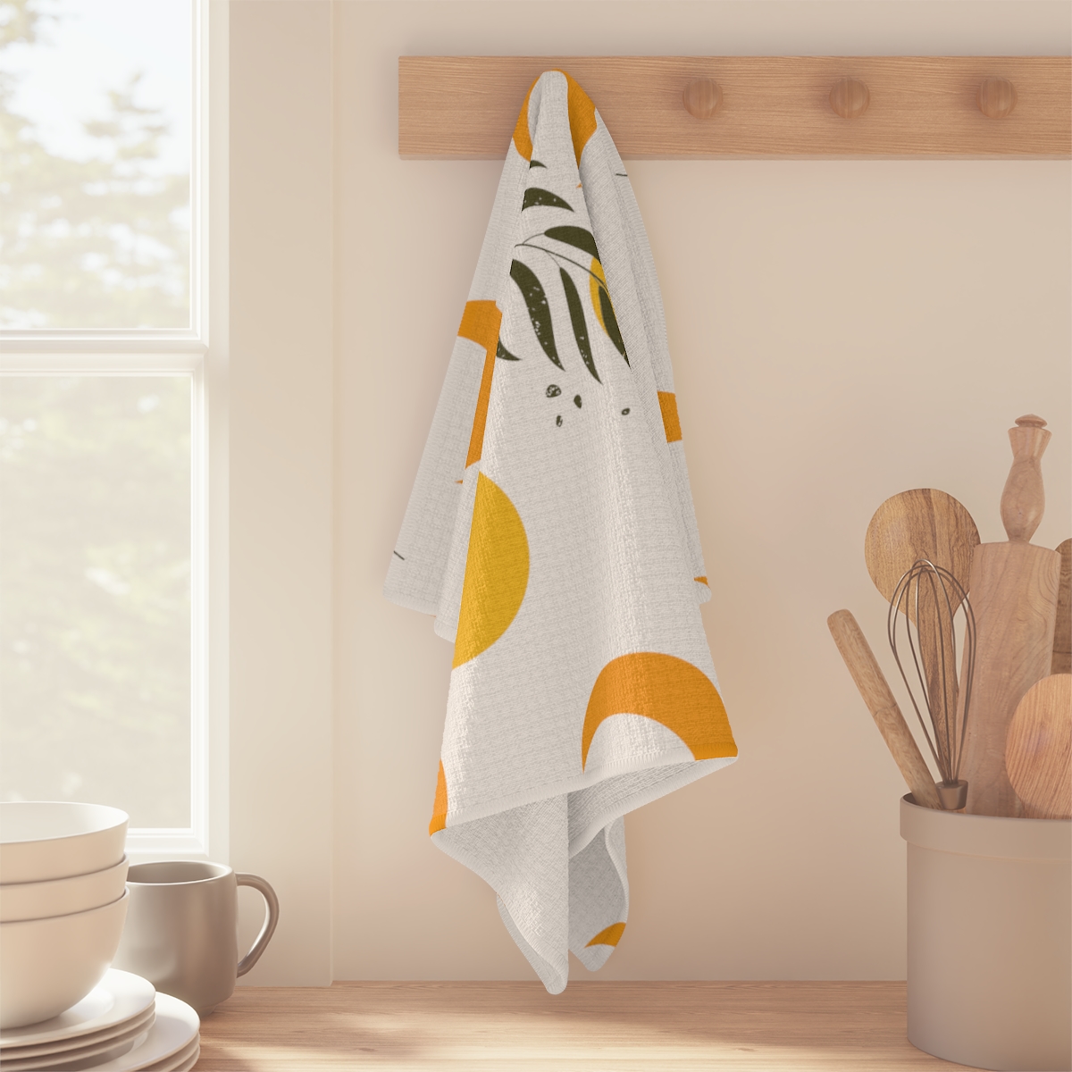 Sun and Moon Boho Kitchen Towel