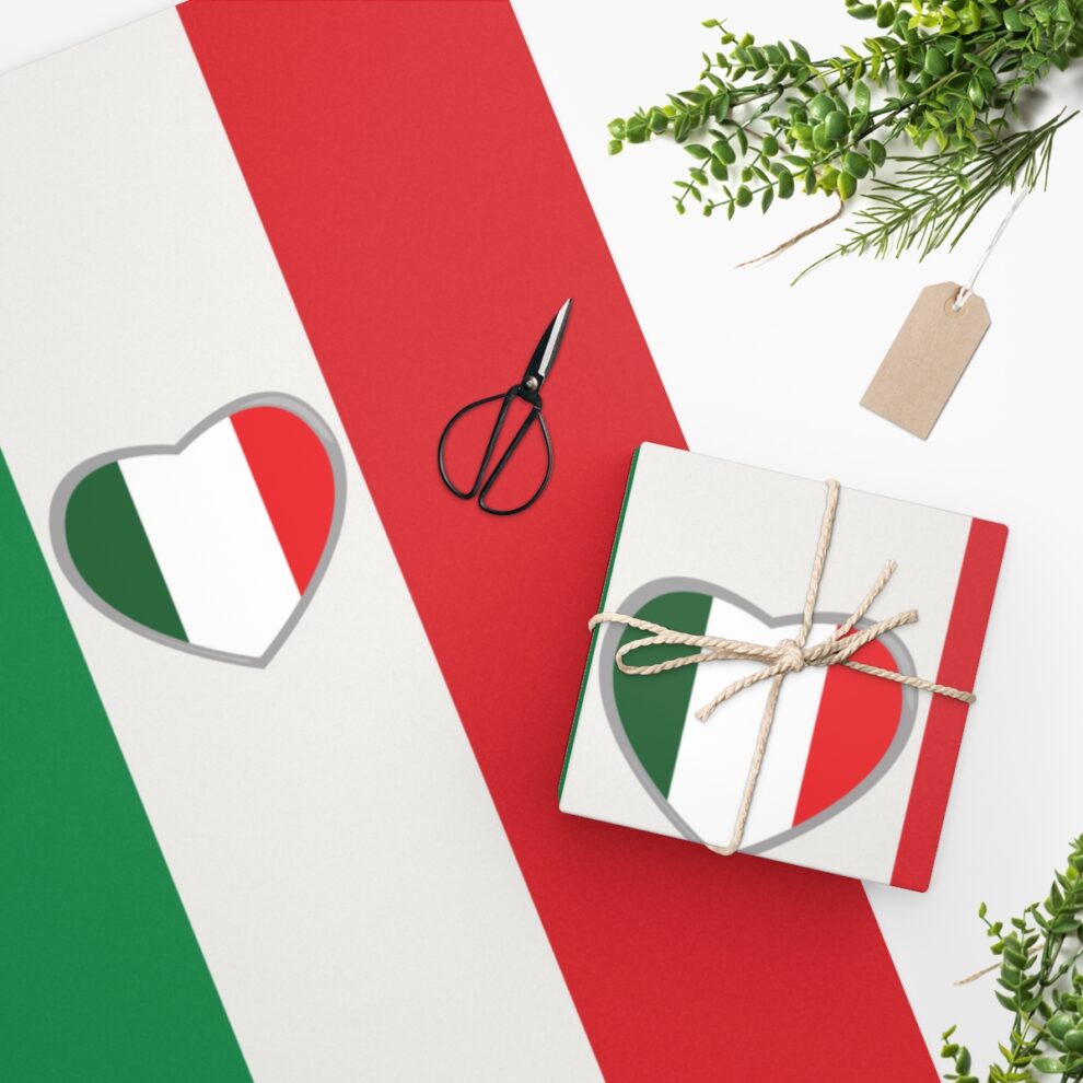 Italian Flag Gift Wrapping Paper