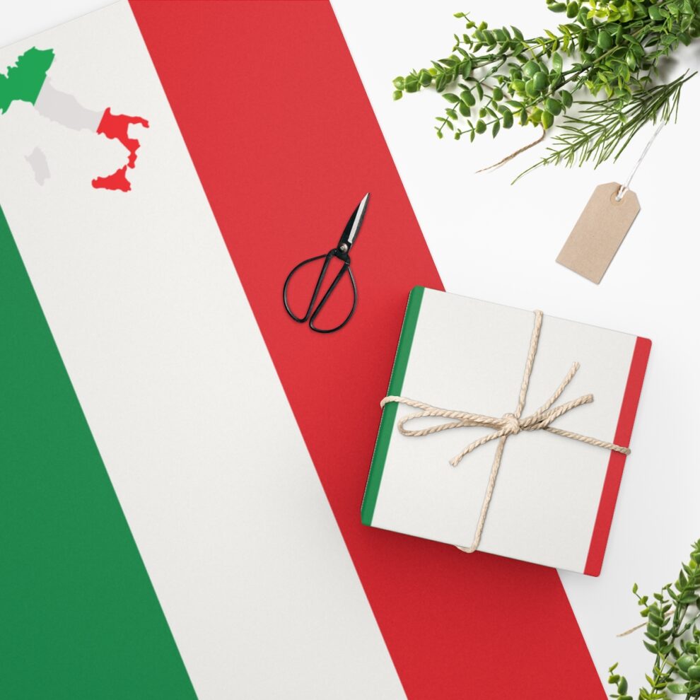 Italian Flag Wrapping Paper