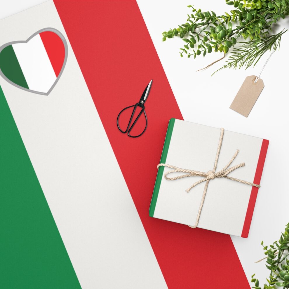 Italian Flag Gift Wrapping Paper
