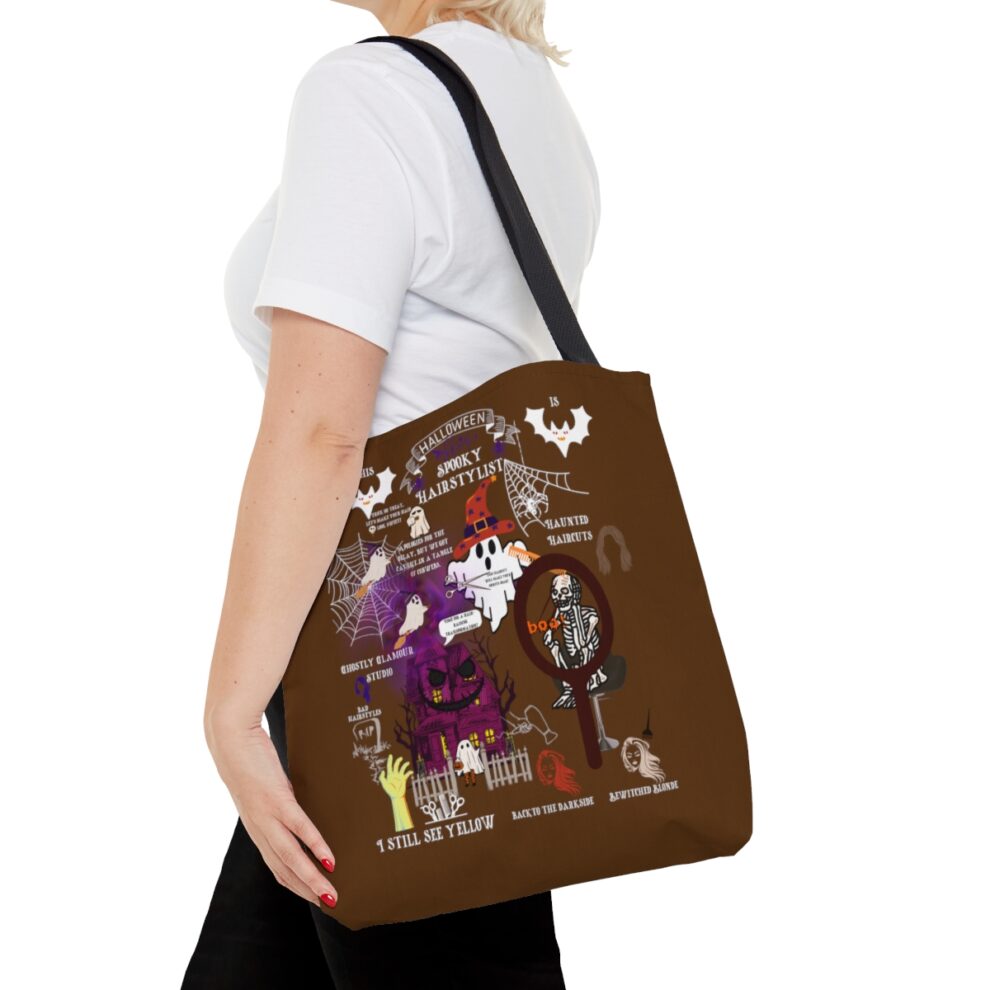 A person holding onto a brown bag