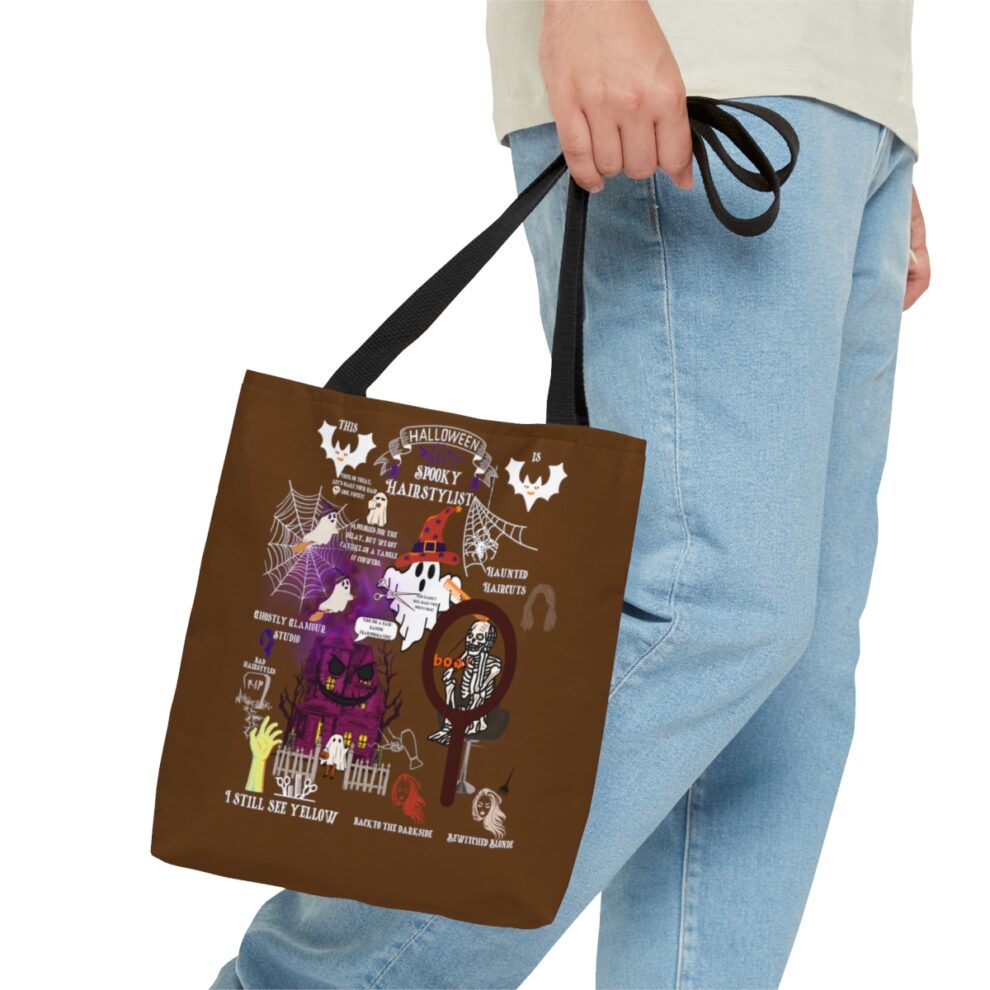 A person holding onto a brown bag