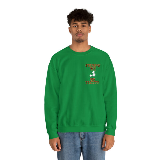 A man in green sweatshirt with the words " what 's on your mind ?" embroidered on it.