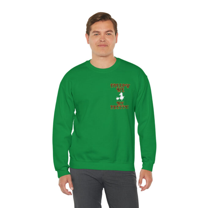 A man in green sweatshirt with the words " trust me i 'm a leprechaun ".