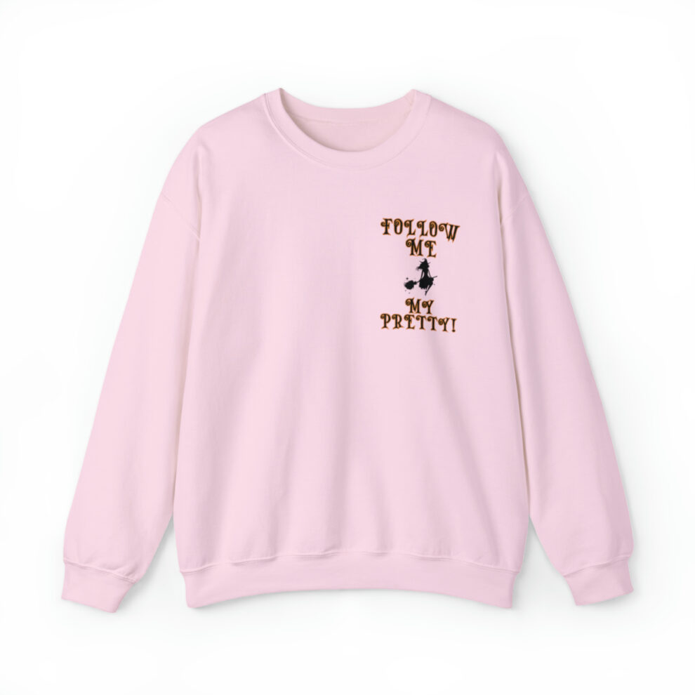 A pink sweatshirt with the words happy by the letter