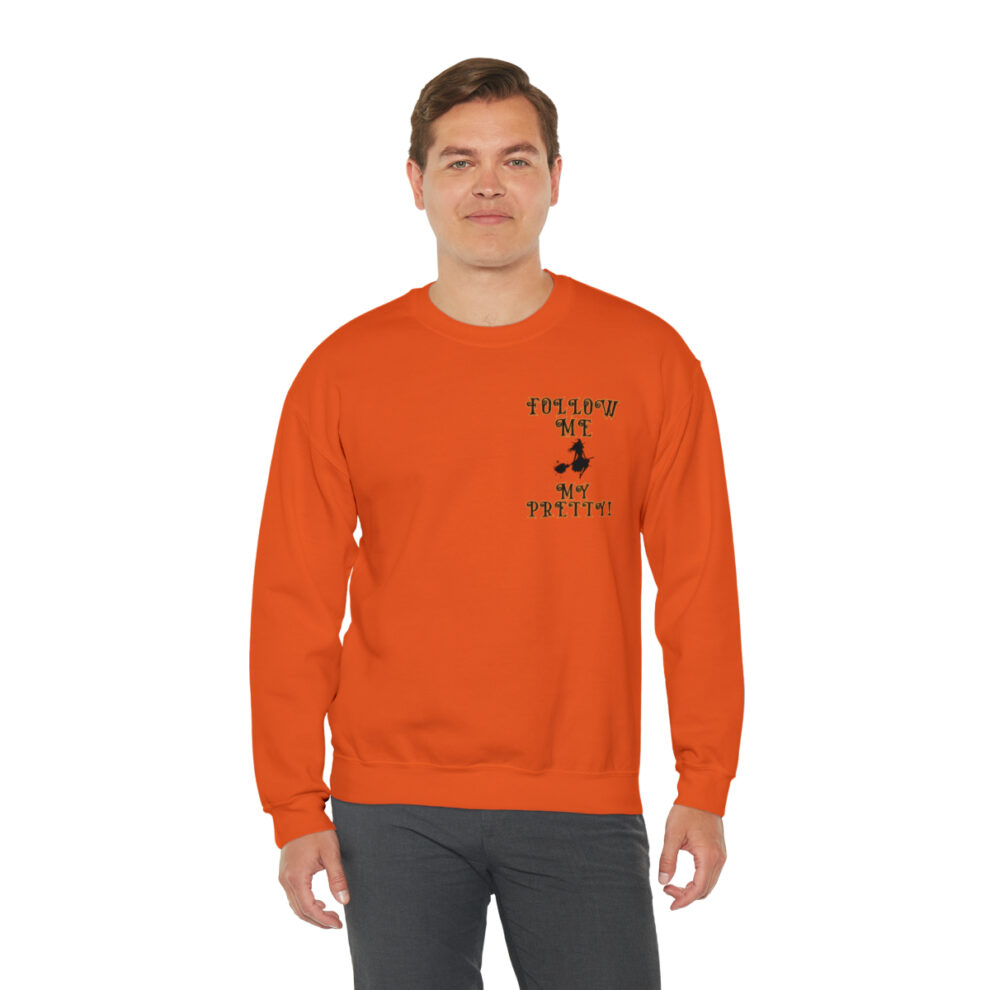 A man in an orange sweatshirt with the words " welcome to the party ".