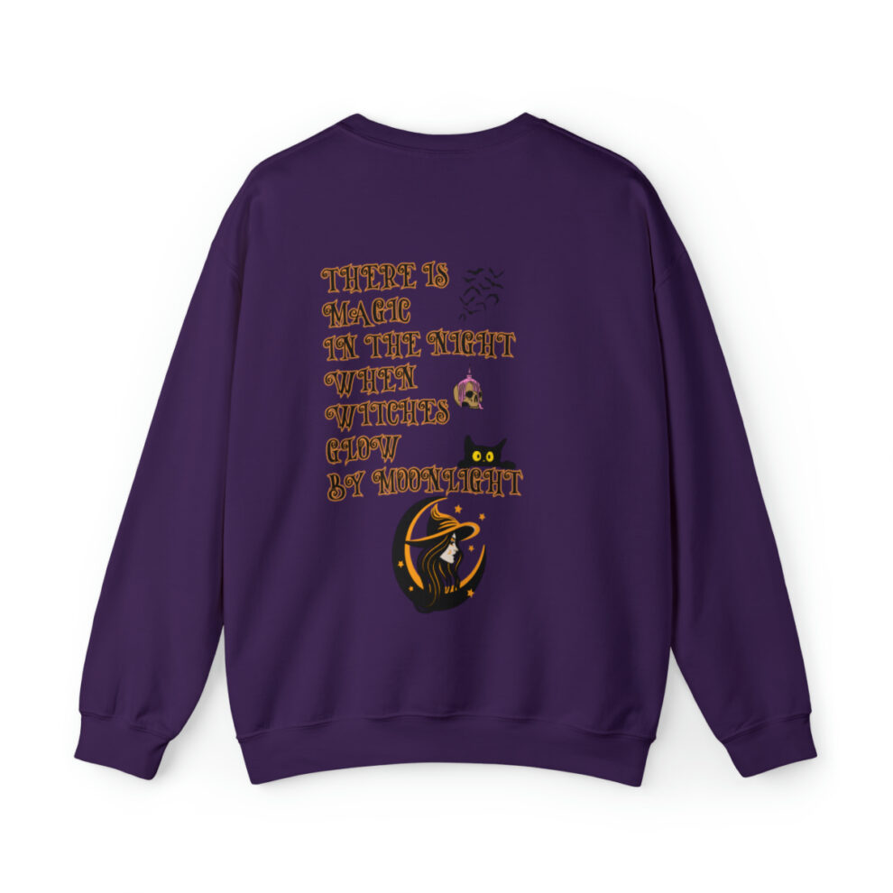 A purple sweatshirt with an image of a cat and the words " there is no image here ".