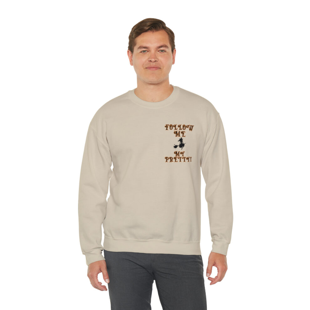 A man wearing a sweatshirt with the words " let 's go football ".