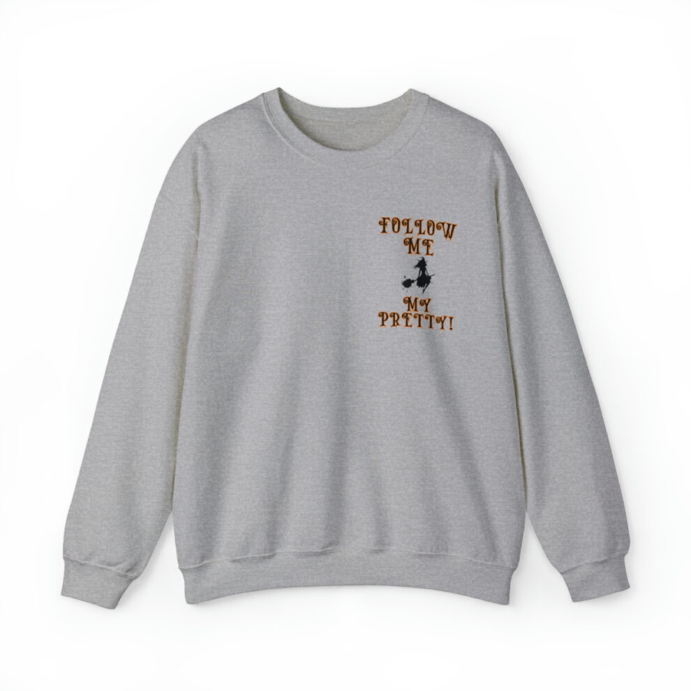A gray sweatshirt with an image of a person on it.