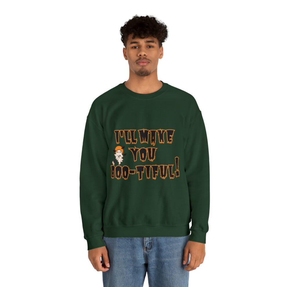 A man in a green sweatshirt with the words " all i want for christmas is you."