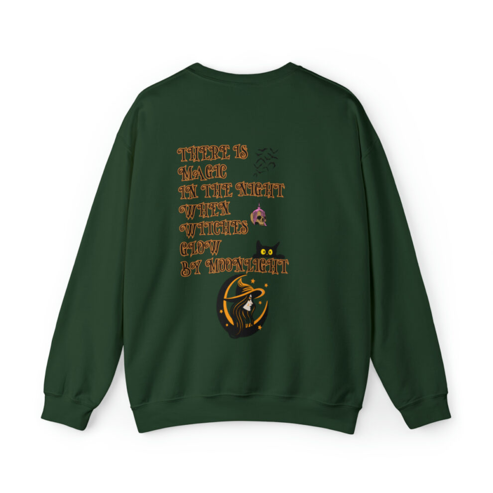 A green sweatshirt with an image of a person and words.