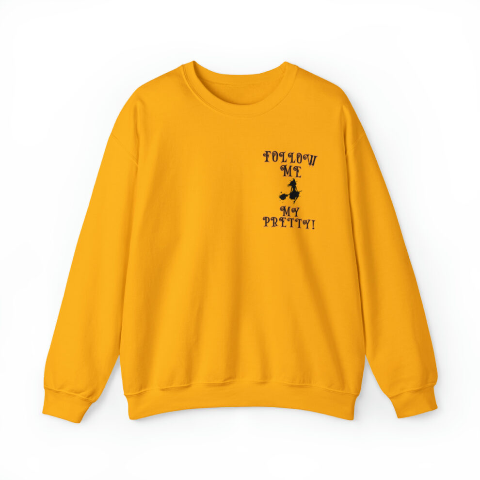 A yellow sweatshirt with the words " things go better " on it.