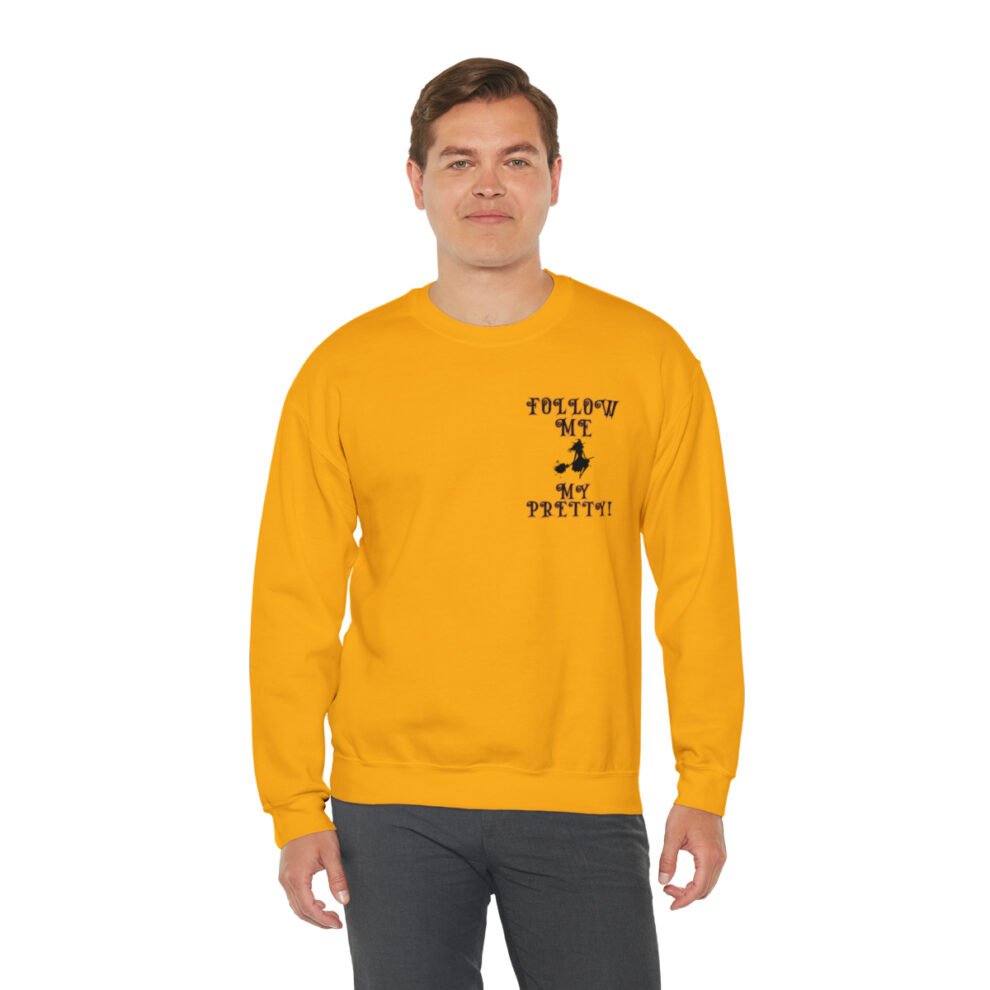 A man in an orange sweatshirt with the words " create my future ".