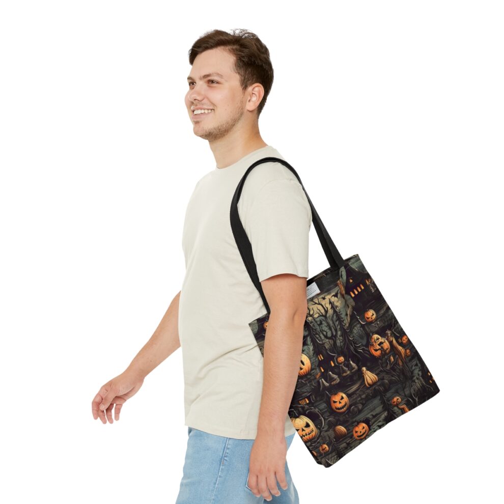 A man is walking with a bag in his hand.