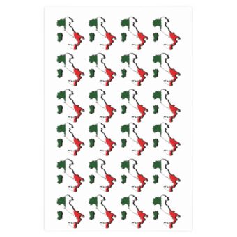Italy Italian Flag Map Wrapping Paper